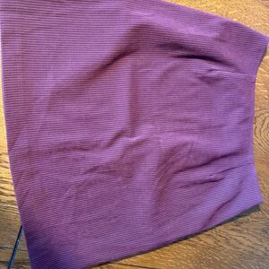 Burgundy ribbed vintage mini skirt in a size 7/8